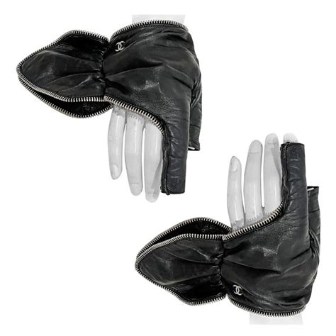 chanel gloves fingerless|Chanel fingerless gloves for sale.